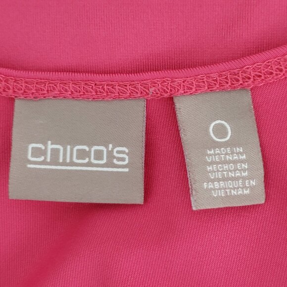 Chico's Pink Stretchy Tank Top Chico's Size 0, US S/4 - Picture 9 of 10